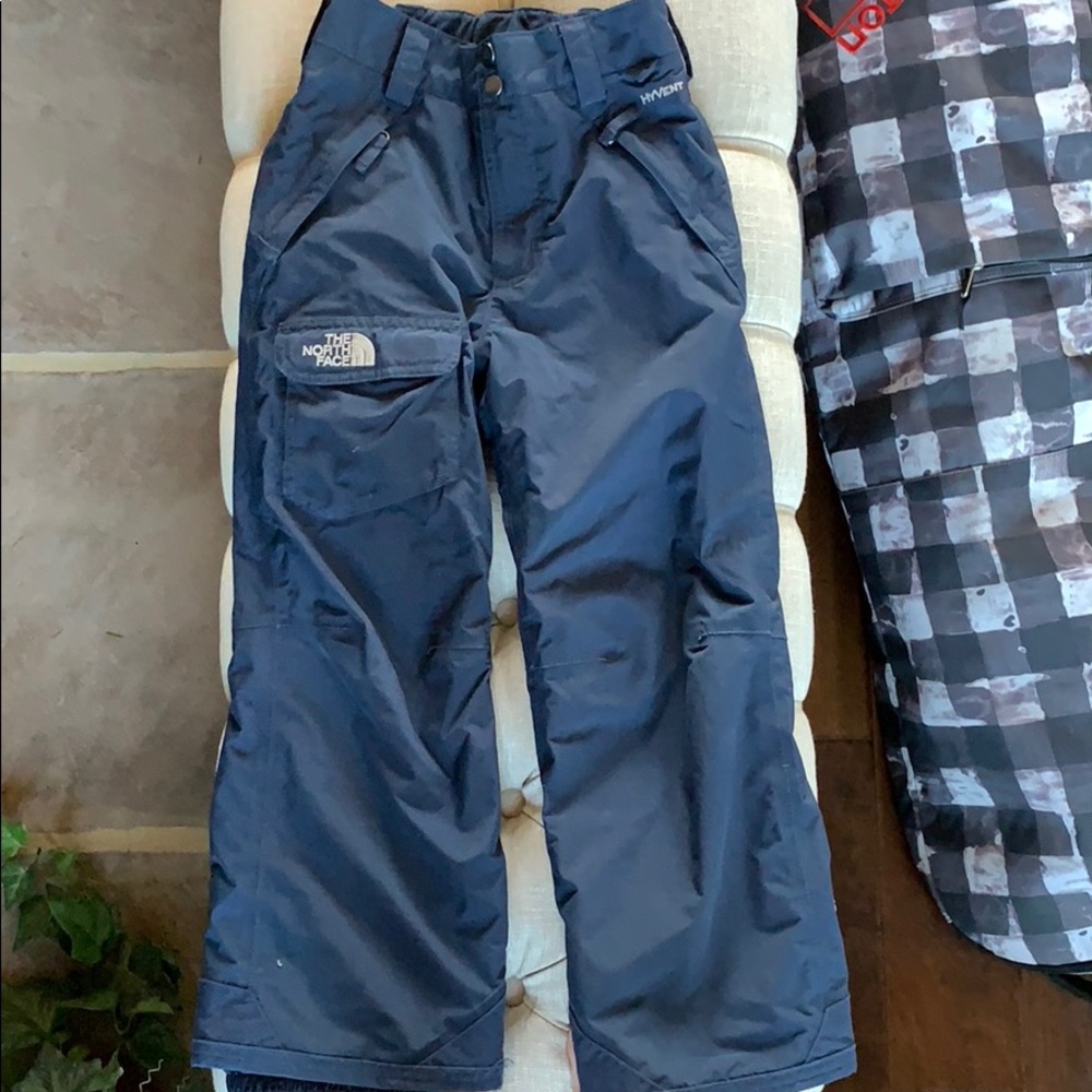 Navy kid size north face board pants